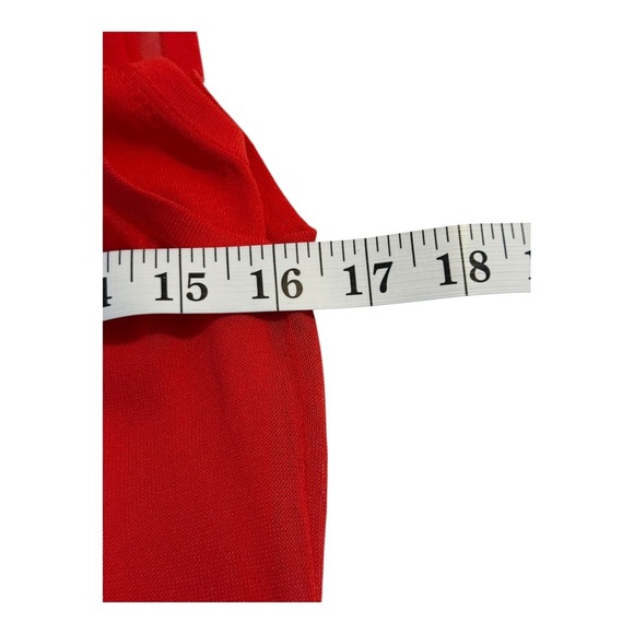 J. Crew Electric Red Gauzy Sweater Shell Sleeveless Top Stretchy Medium NWT - Picture 8 of 9